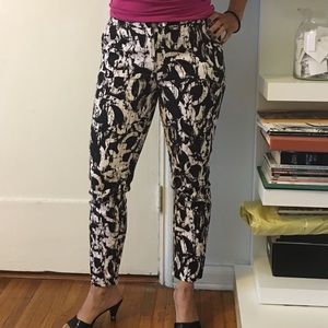 Skinny leg stretch canvas cigarette pants